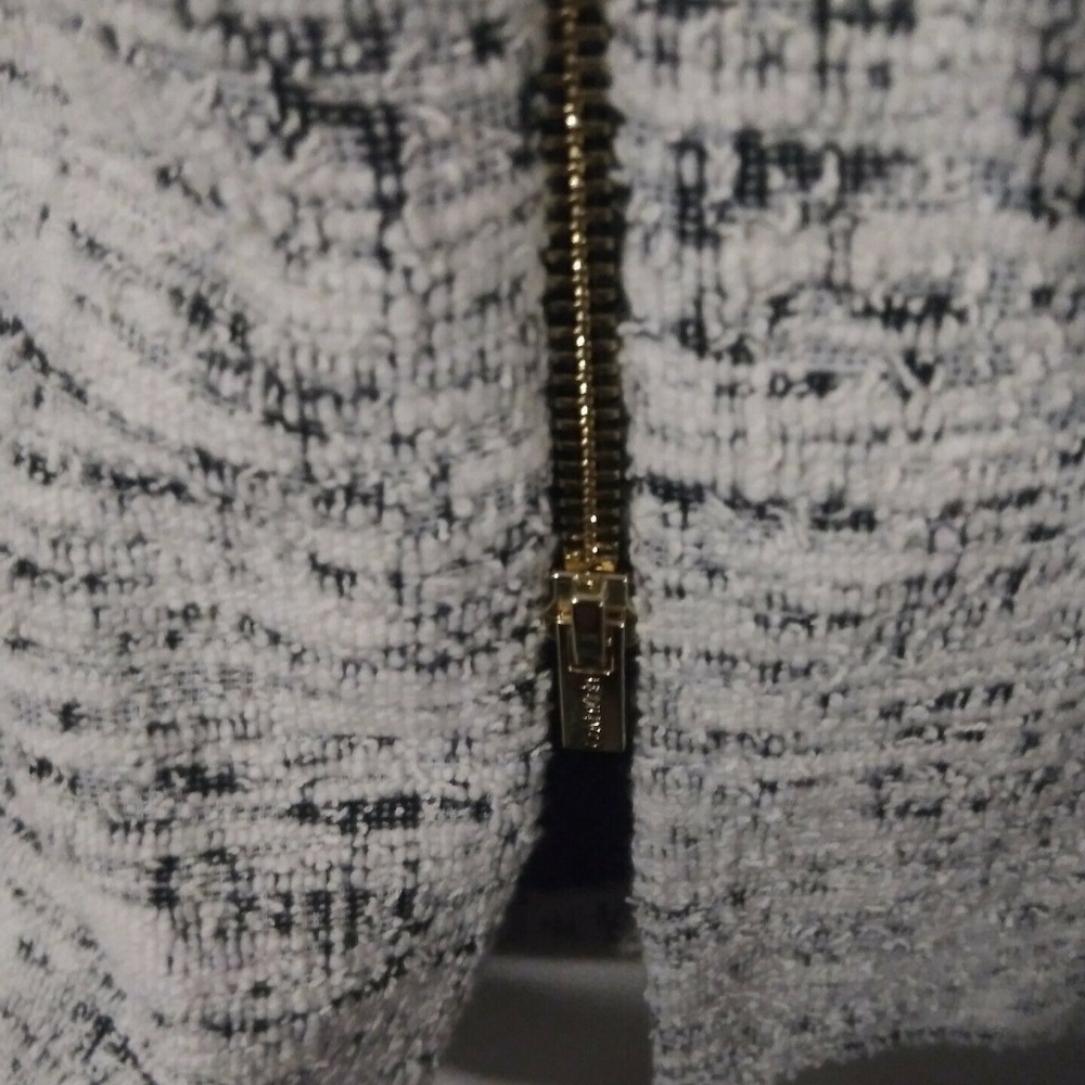 Calvin Klein Dress Black White Career Tweed 12 14 - Picture 5 of 8